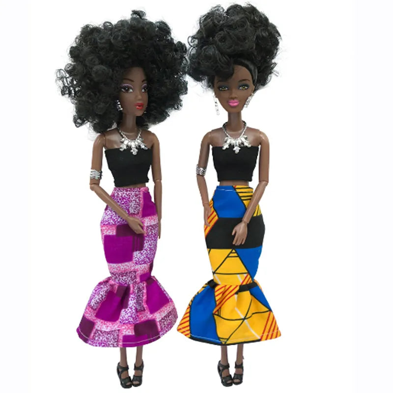 African Princess Movable Black Doll 11 Joints 30cm for Girls - ToylandEU