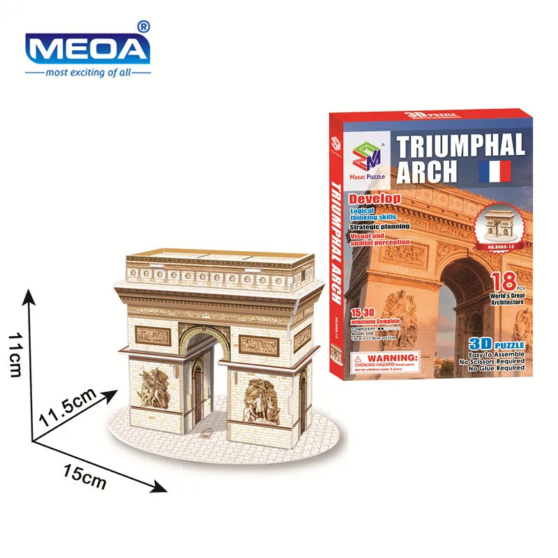 3D Puzzle | World Famous Architecture Buildings | 40 Styles Collection | Ages 6+