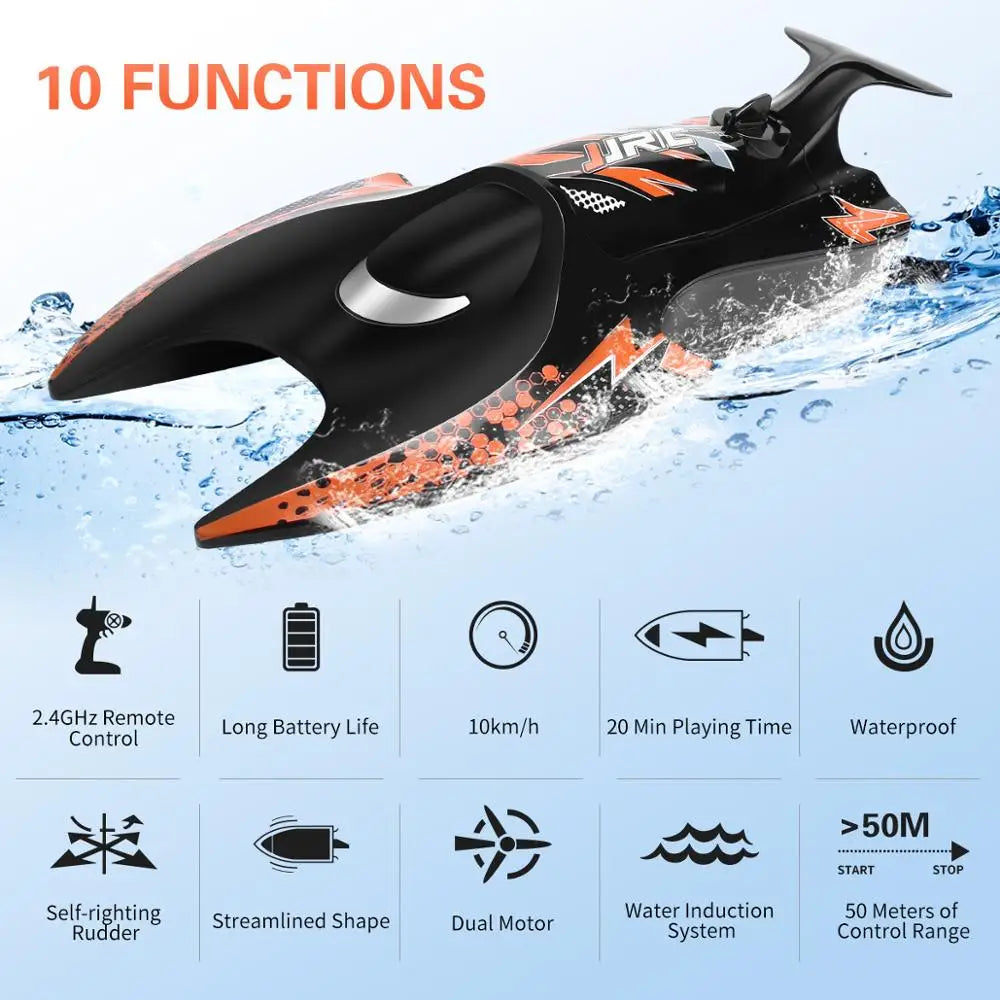 JJRC S6 RC Boat 2.4G Remote Control Speed mini Boat Dual Motors 10km/h - ToylandEU