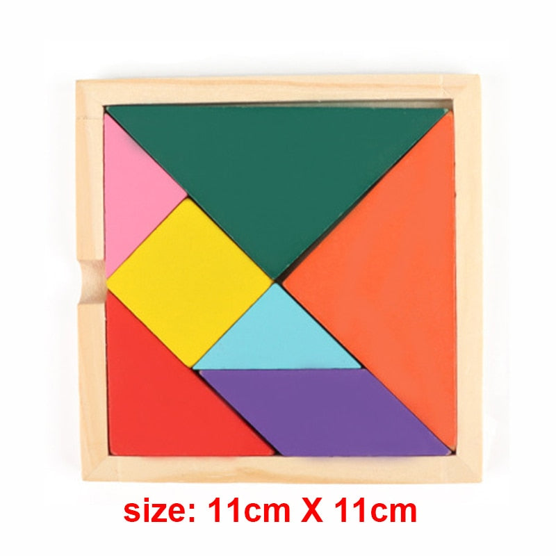 Wooden Geometric Shape Jigsaw Puzzle Board - Montessori Educational Toy Toyland EU Toyland EU