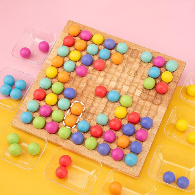 Montessori Wooden Clip Ball Puzzle Toy for Early Childhood Education