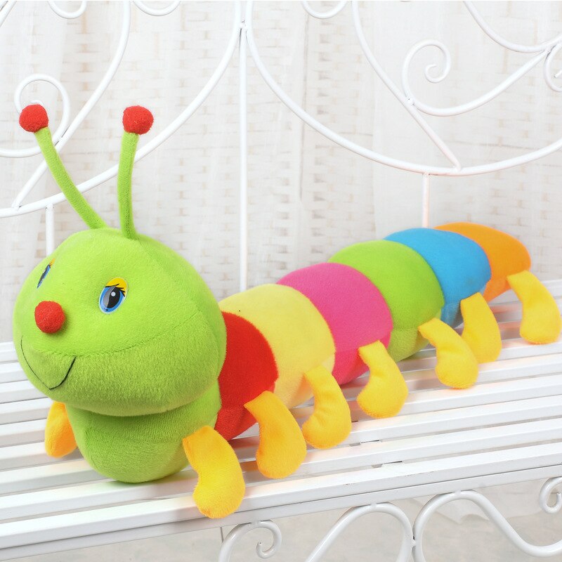 Colorful Caterpillar Plush Toy Pillow - Big Insect Doll - ToylandEU