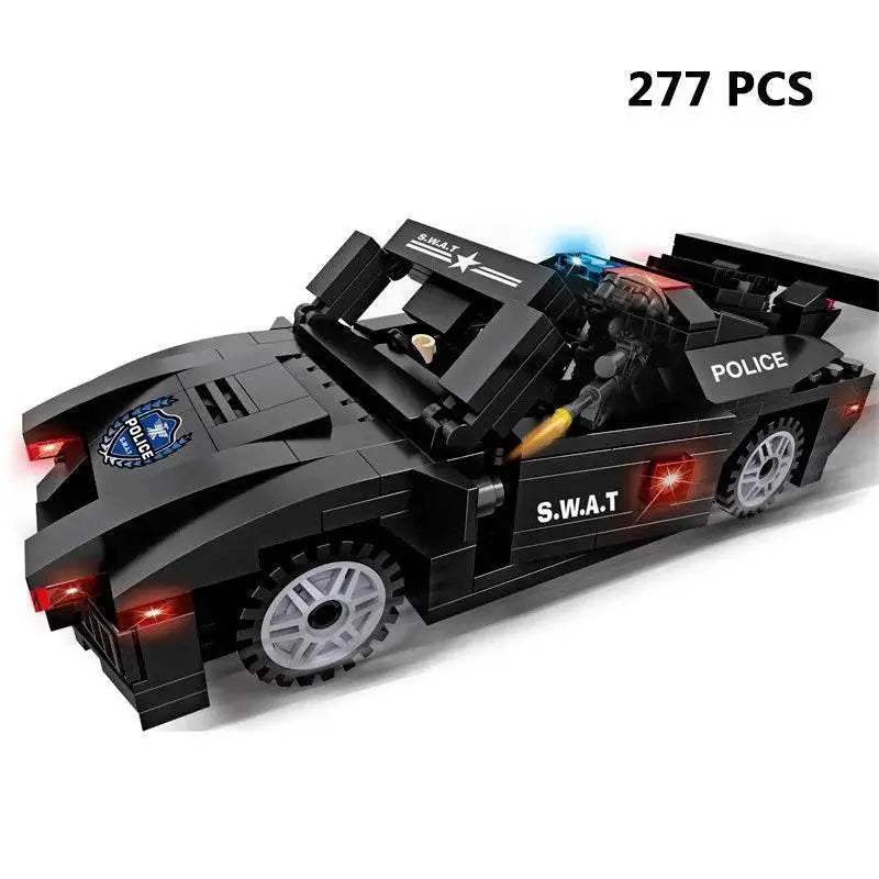 Premium Lego Compatible Building Blocks Set Multi Vehicle City Police Station Bus Car Helicopter Army Trucks For Kids - ToylandEU