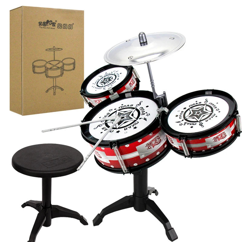 Simulation Drum Set Junior Drums Kit Jazz Drums Percussion Musical Toyland EU