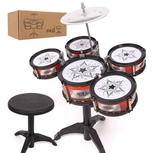 Simulation Drum Set Junior Drums Kit Jazz Drums Percussion Musical Toyland EU