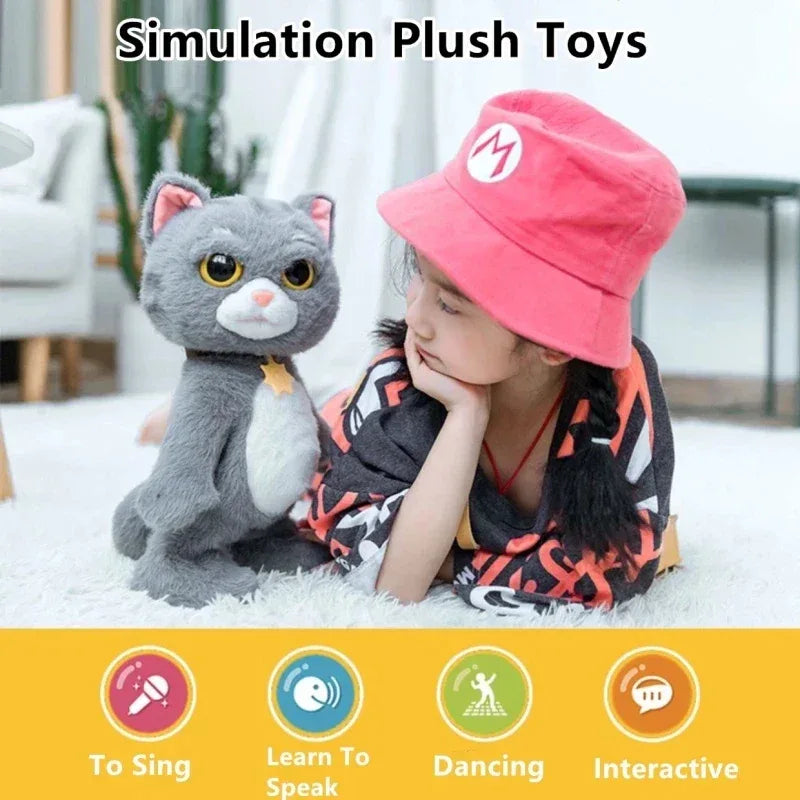 Singing Walking Talking Plush Cat Toy With Realistic Motion - ToylandEU