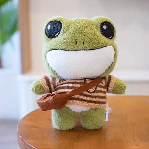 30cm Adorable Soft Frog Plush Toy with Big Eyes and Sweater ToylandEU.com Toyland EU