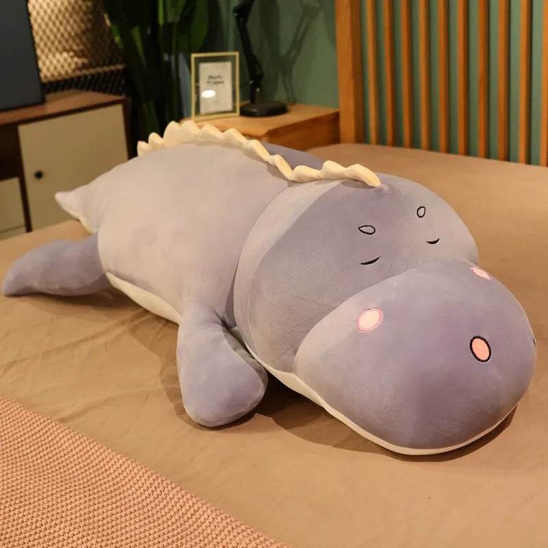 New Huggable Big Long Cute Dinosaur Plush Toy Soft Cartoon Crocodile Doll Girlfriend Pillow - ToylandEU