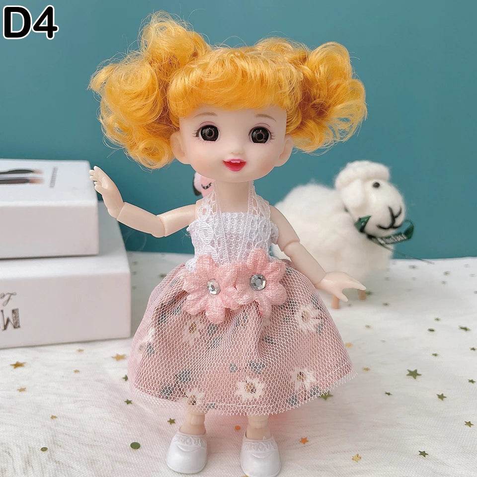 New 16 Cm BJD Mini Doll 13 Movable Joint Girl Baby Toy - ToylandEU