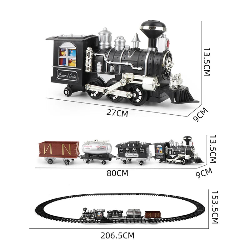 Electric Remote Control Toy Train Set with Simulated Track for Children - ToylandEU