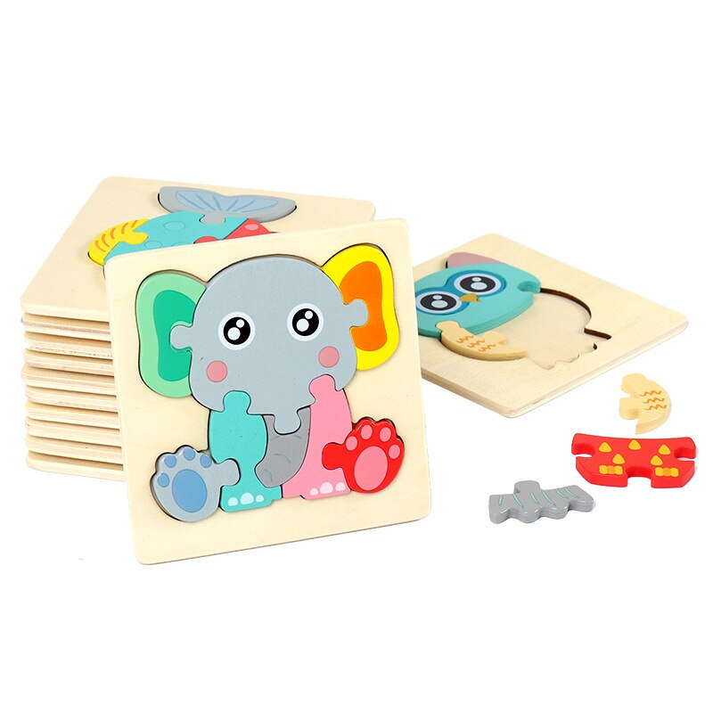 Montessori 3D Wooden Animal Puzzles for Kids 2-5 Years - ToylandEU