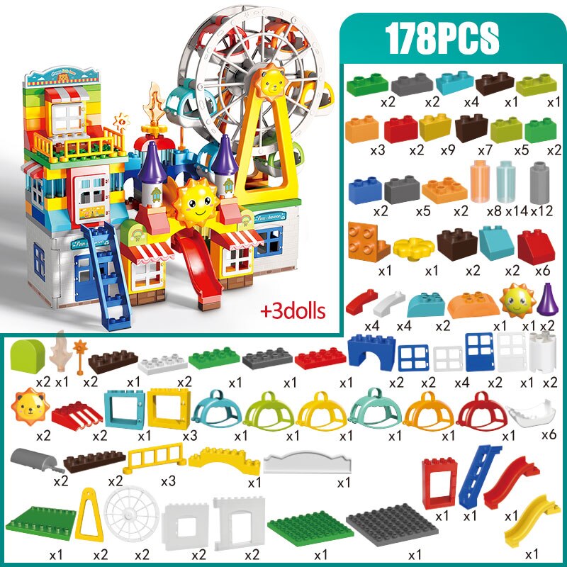 Maze Ball Building Blocks Set for Kids and Children - Funnel Slide Educational Toy - ToylandEU