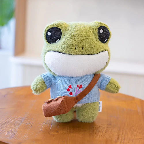 30cm Adorable Soft Frog Plush Toy with Big Eyes and Sweater ToylandEU.com Toyland EU