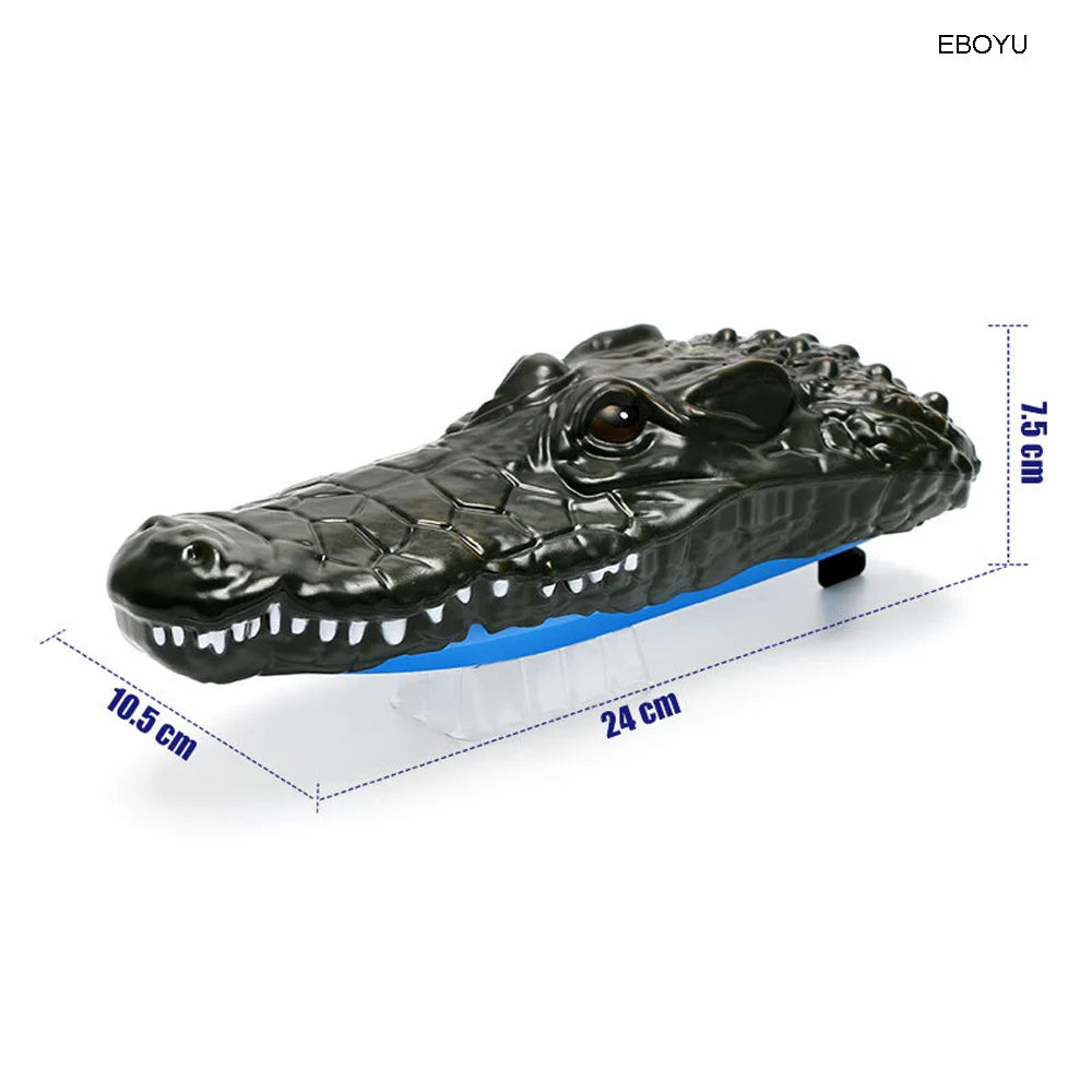 Realistic Crocodile Head RC Boat - 2.4Ghz 2 Channels Remote Control 2-in-1 - ToylandEU