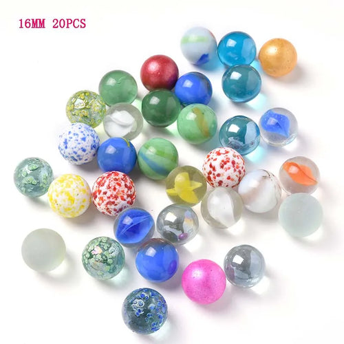 10/20pcs Marbles Glass Ball 16 Mm Cream Console Game Stress Pinball ToylandEU.com Toyland EU