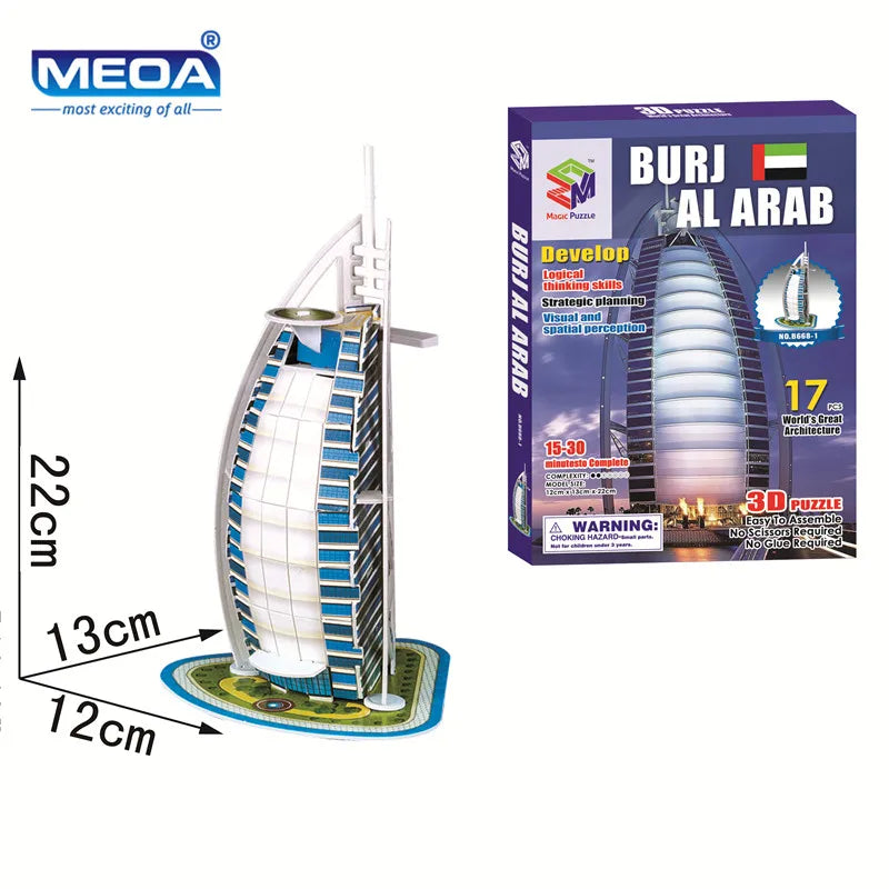 3D Puzzle | World Famous Architecture Buildings | 40 Styles Collection | Ages 6+