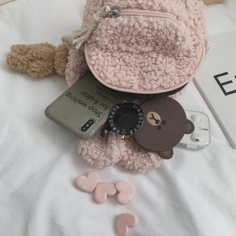 New Fashion Lovely Kids Newborn Plush Cute Backpack  Bunny Ear - ToylandEU