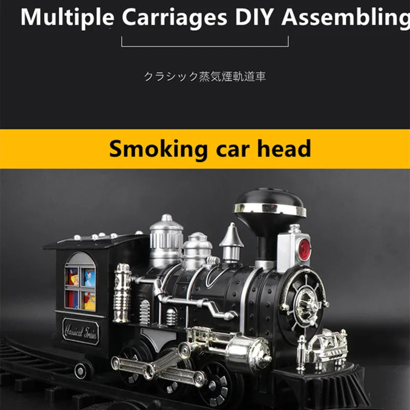 RC Train Railway Toys with Smoking and Programming Options