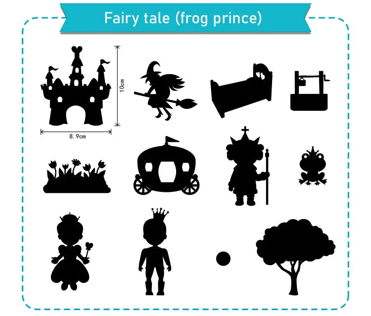 Creative DIY Shadow Puppet Theater Kit for Kids- Frog Prince and Animal Themes - ToylandEU