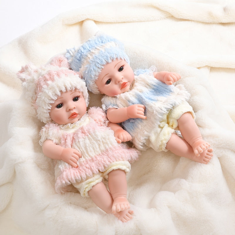 JINGXIN PRINSES 30cm Reborn Baby Doll with Full Silicone Body - Lifelike Realistic Baby Toy - ToylandEU