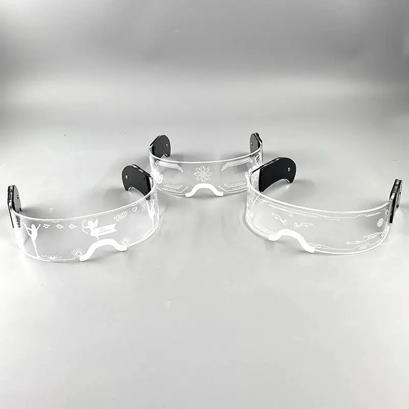 Fashion Luminous Decorative Glasses Neon Light Decoration LED Sunglasses For Nightclub DJ Dance Music Rave Costume Night - ToylandEU