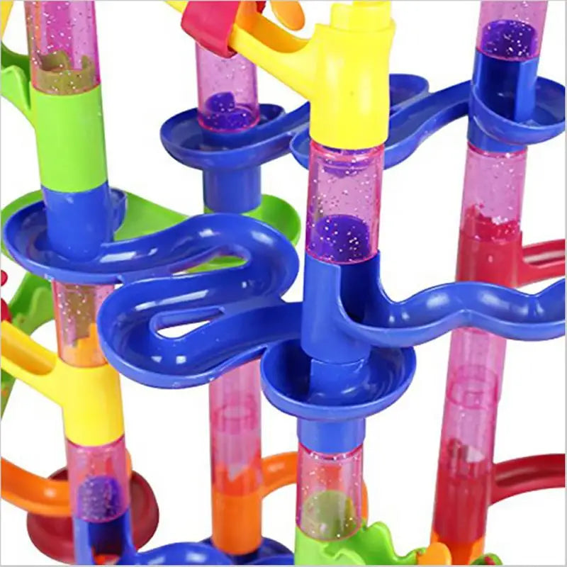 Marble Maze Building Blocks Set - DIY 3D Track Racing Game for Kids - ToylandEU