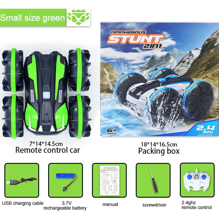 360° Rotating Amphibious RC Stunt Car with Remote Control for Kids Toyland EU Toyland EU