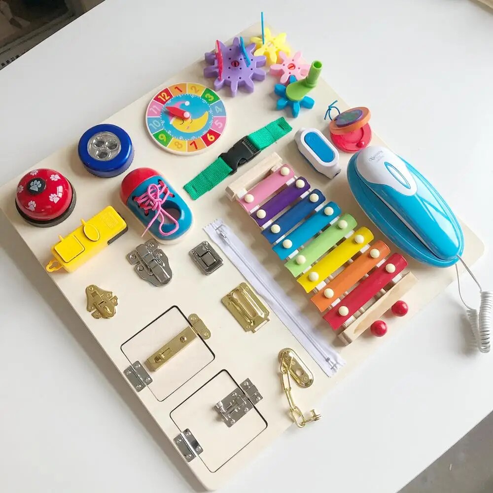 Montessori Sensory Busy Board Educational Toy for Toddlers - ToylandEU