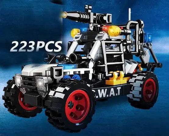 Premium Lego Compatible Building Blocks Set Multi Vehicle City Police Station Bus Car Helicopter Army Trucks For Kids - ToylandEU