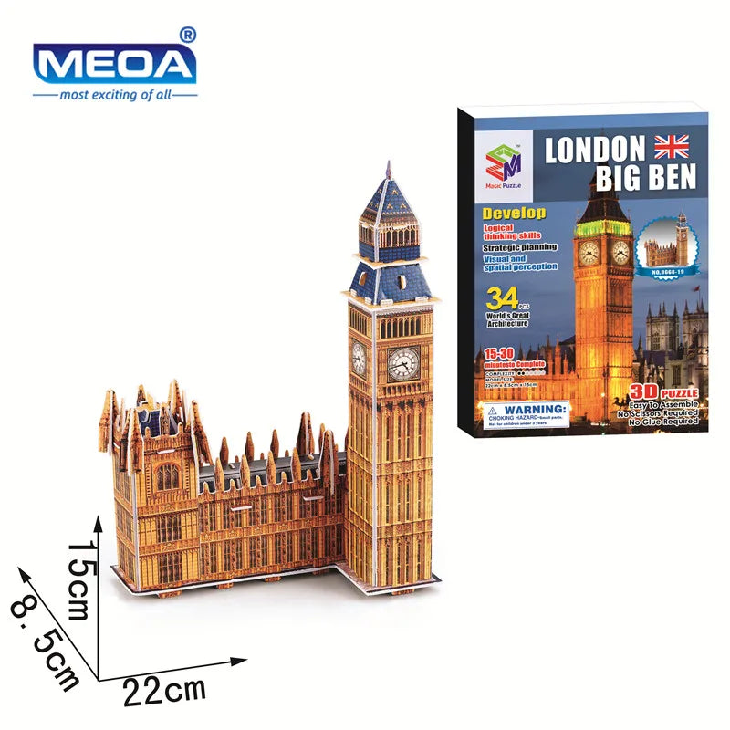 3D Puzzle | World Famous Architecture Buildings | 40 Styles Collection | Ages 6+