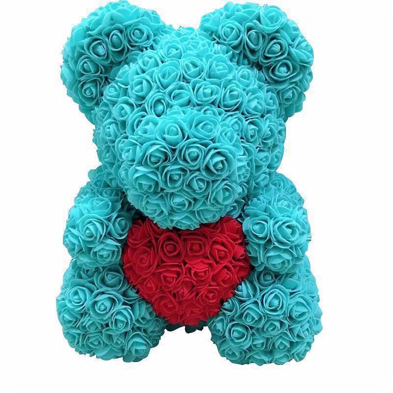 Flower Teddy Bear with Heart - Perfect Women's Gift Toyland EU Toyland EU