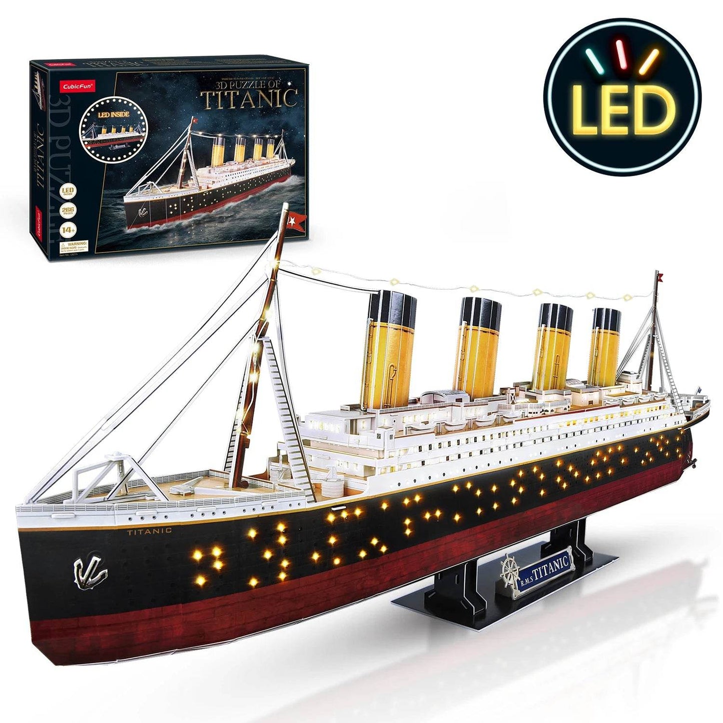 CubicFun 3D Puzzles Ship from PL US RU LED Pirate Model - ToylandEU
