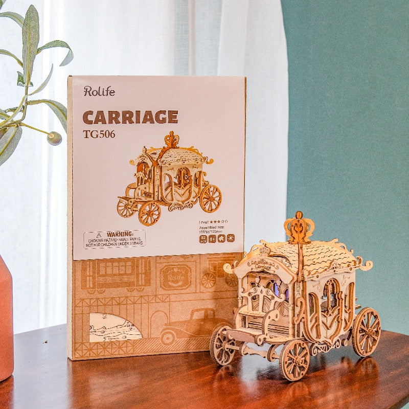 Vintage Car Tramcar Carriage 3D Wooden Model Building Kit - ToylandEU