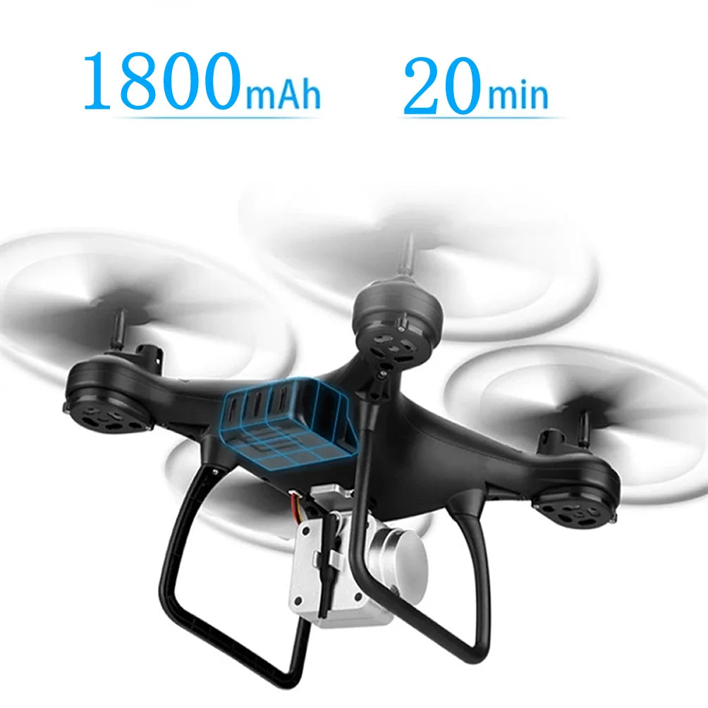 2021 New RC Drone Quadcopter UAV 4-Aixs Aircraft with Camera 4K HD - ToylandEU