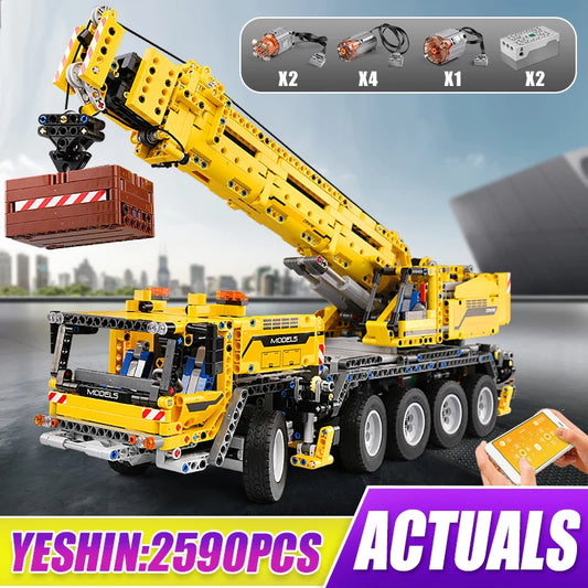 Remote Control Mobile Crane Truck Building Set for Ages 14+