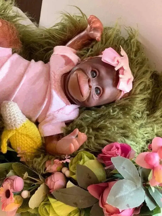 Lifelike Orangutan Baby Plush Doll With Soft Touch - ToylandEU