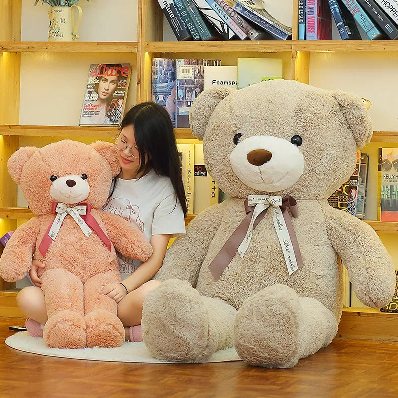 Giant Teddy Bear Plush Toy Three Color Huggable Gift - ToylandEU