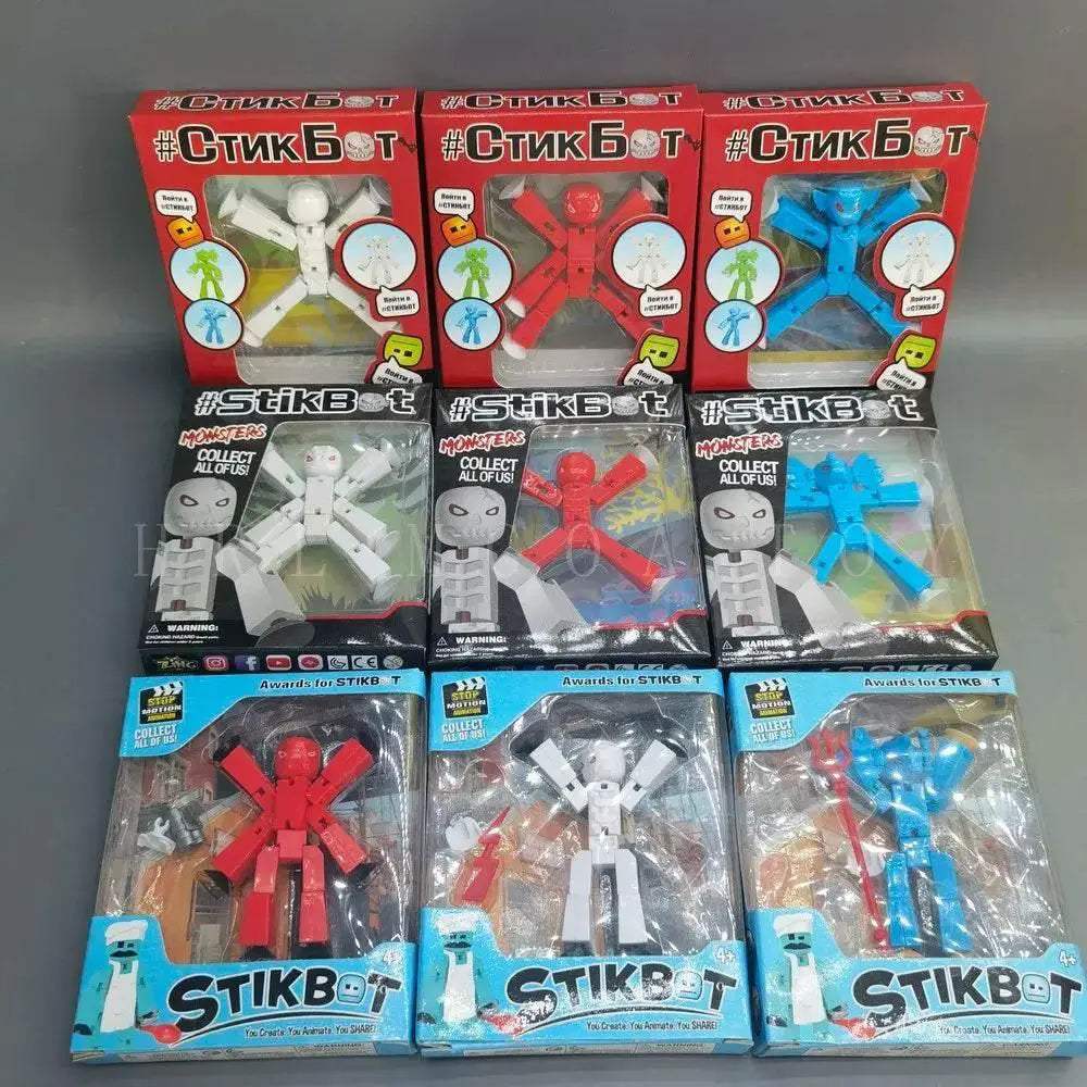 Colorful Stick Bot Action Figures Deformable For Kids - ToylandEU
