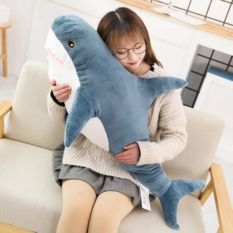 Kawaii Giant Shark Plush Toy Soft Stuffed Animal Doll Reading Pillow Toyland EU