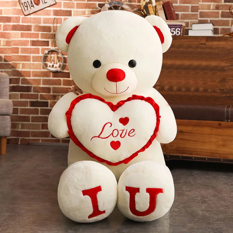 80/100Cm Big Love Teddy Bear Plush Toy Giant Stuffed Animals Birthday - ToylandEU