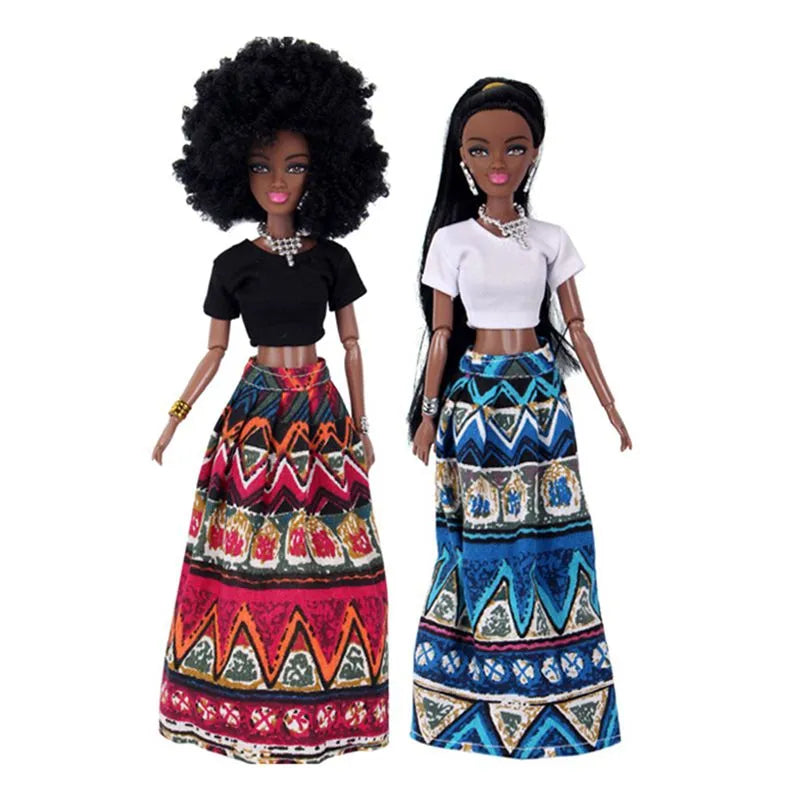 African Princess Movable Black Doll 11 Joints 30cm for Girls - ToylandEU