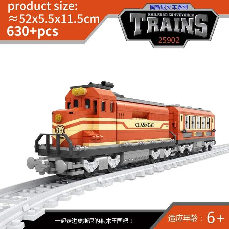 Lego Compatible City Train Set Building Blocks With Tracks - ToylandEU