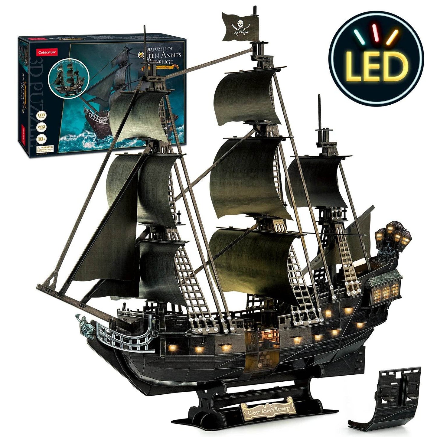 CubicFun 3D Puzzles Ship from PL US RU LED Pirate Model - ToylandEU