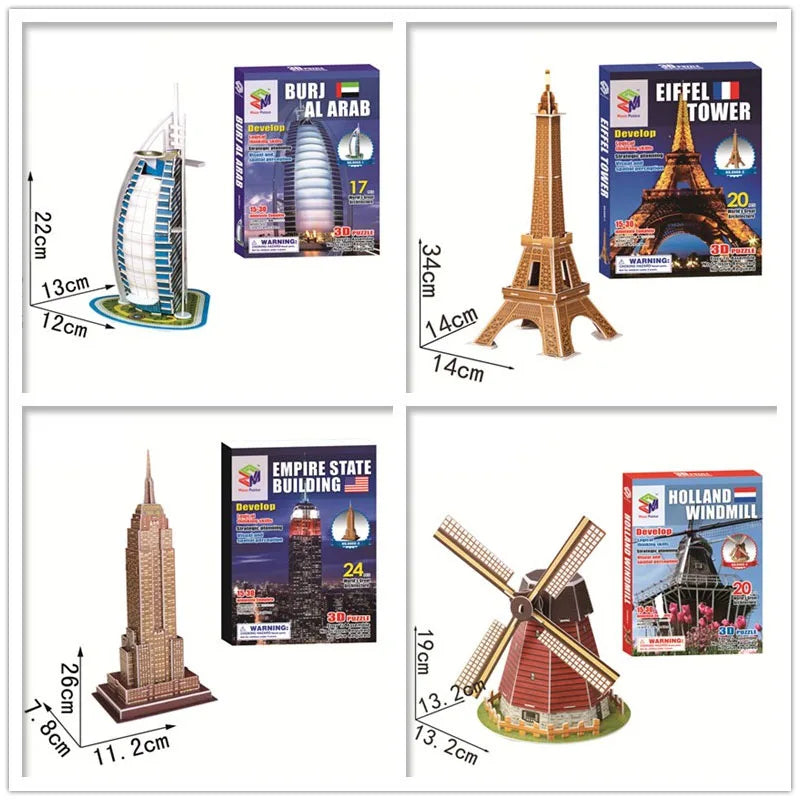 3D Puzzle | World Famous Architecture Buildings | 40 Styles Collection | Ages 6+