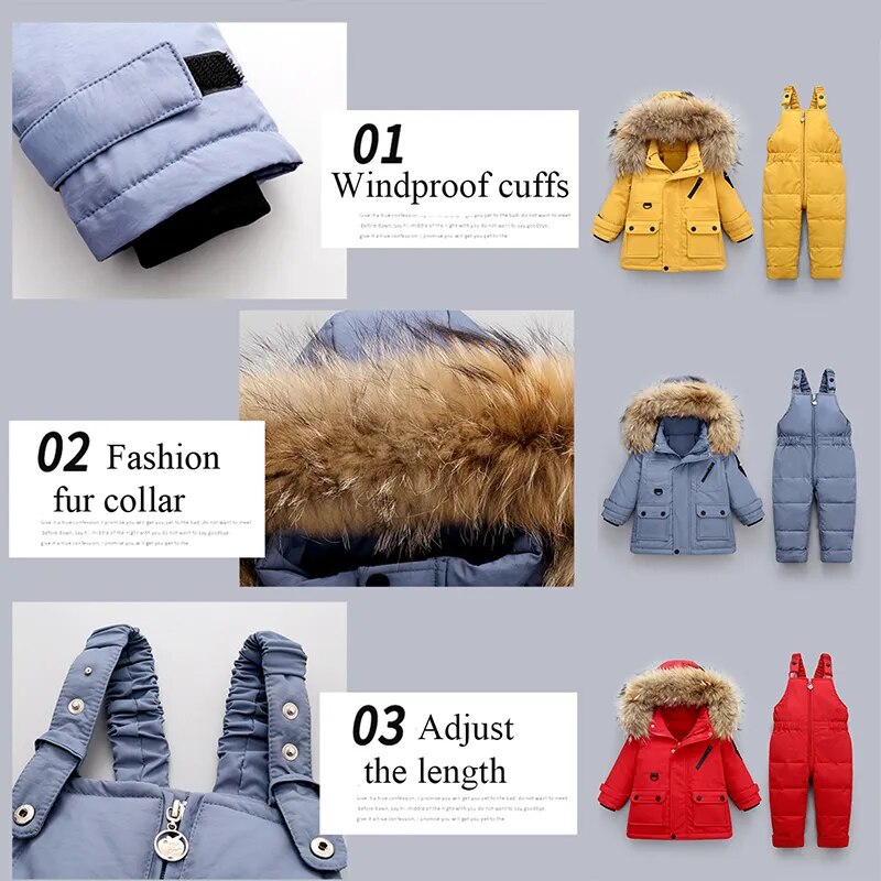 Winter Down Jacket and Ski Suit Set for Babies - ToylandEU