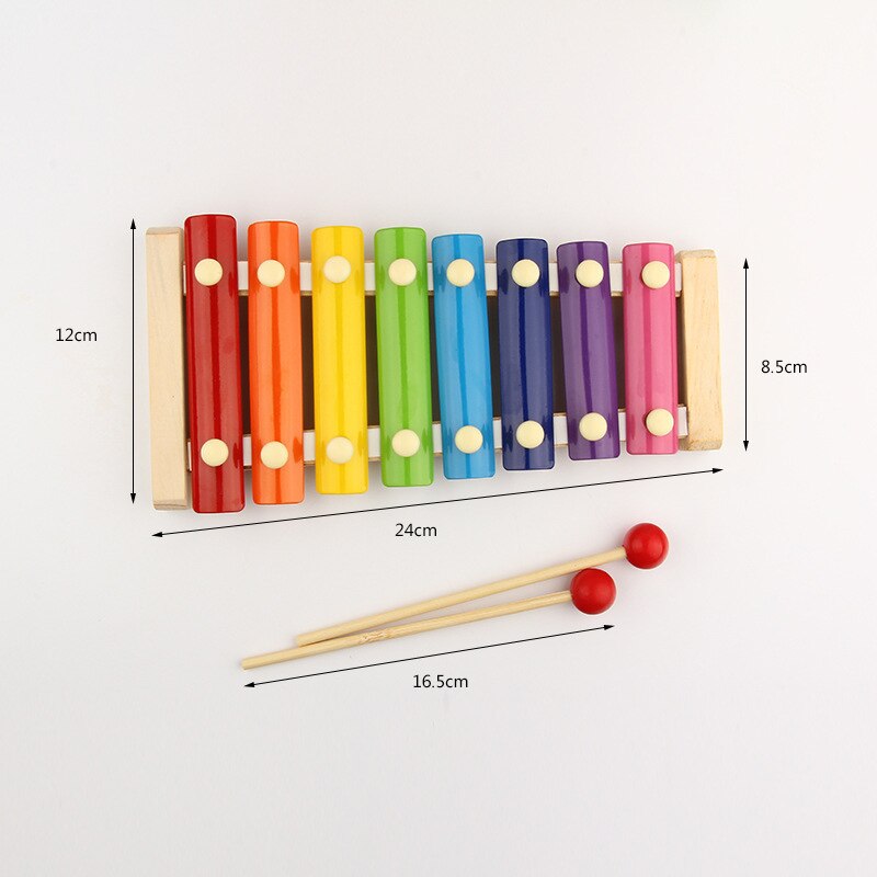 Montessori Wooden Eight-Note Xylophone for Kids - Musical Educational Toy - ToylandEU