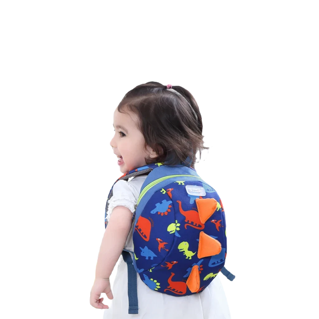 Adorable Dinosaur Toddler Backpack with Safety Harness & Lunch Bag