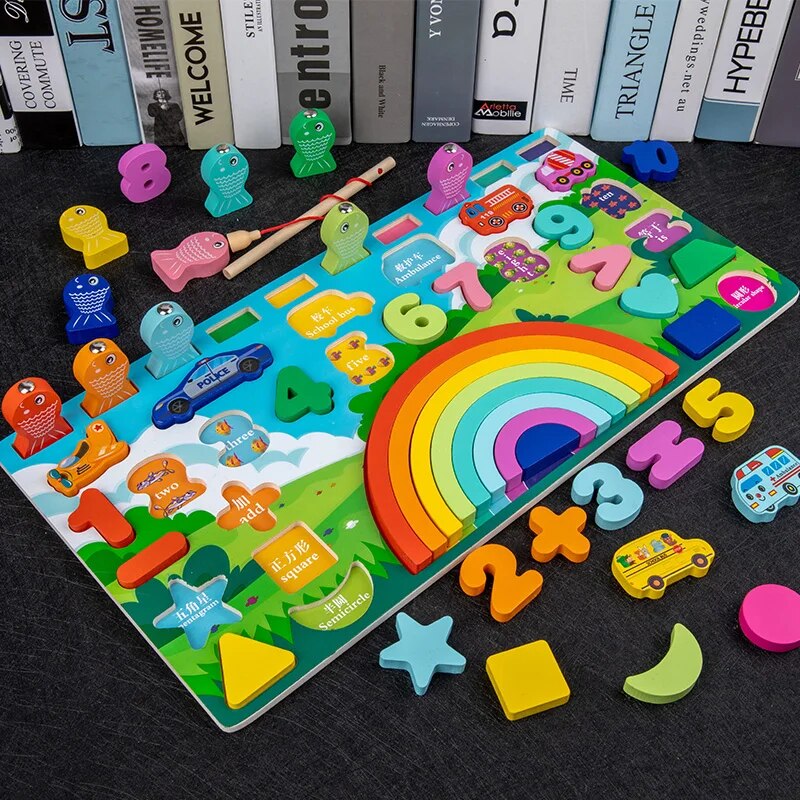 Rainbow Wooden Educational Toy Set for Early Childhood Development - ToylandEU