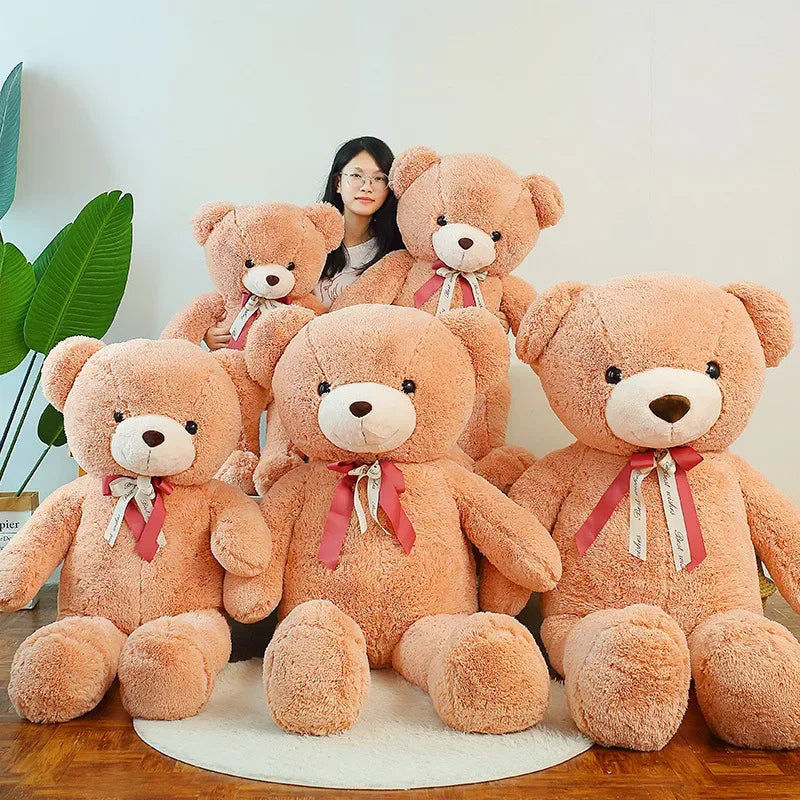 Giant Teddy Bear Plush Toy Three Color Huggable Gift - ToylandEU