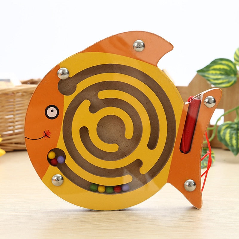 Kids' Wooden Magnetic Maze Handwriting Toy with Animal Shapes Toyland EU Toyland EU